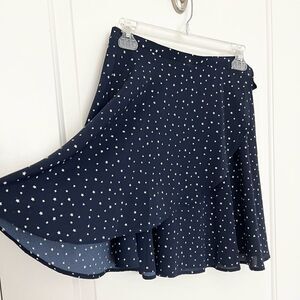 Navy wrap skirt with white stars